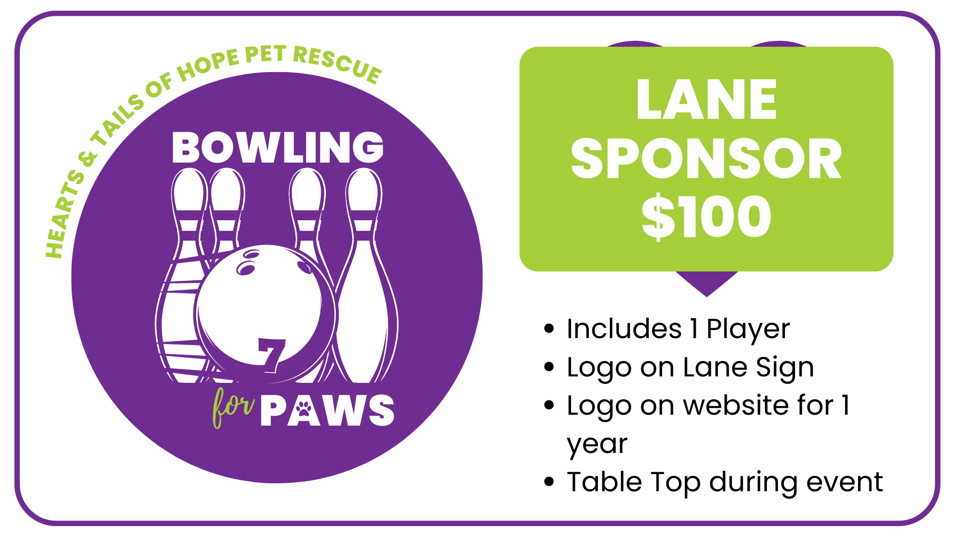 2023 Bowling For Paws Charity Tournament – Hearts & Tails Of Hope Pet ...